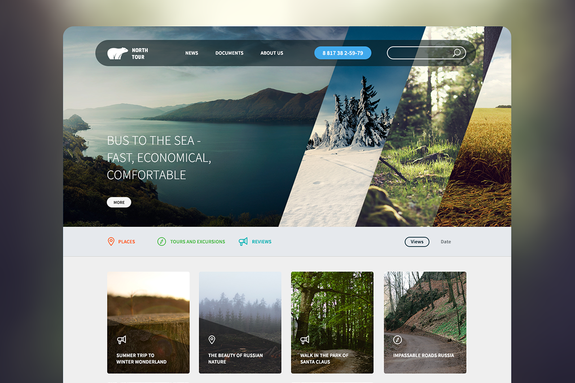 North tour — PSD Templates