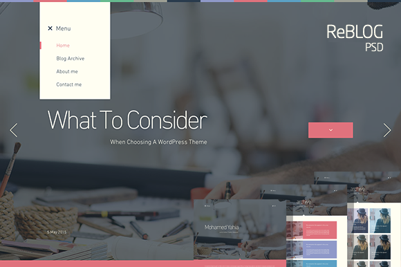 ReBLOG — Creative Blog PSD Template